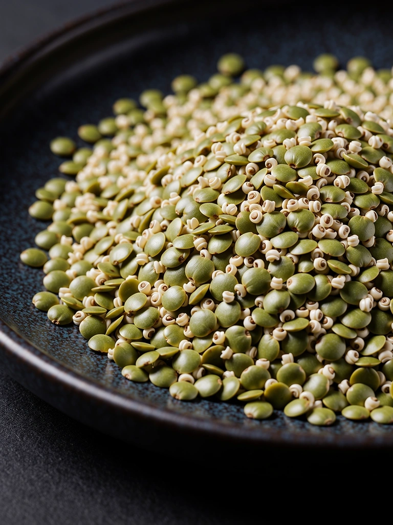 Texture of lentils and grains